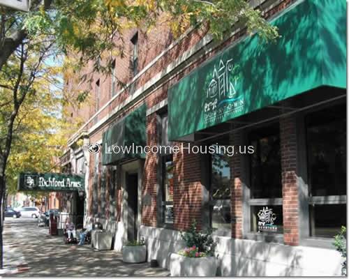 Large Red Brick Richford Arms row house 