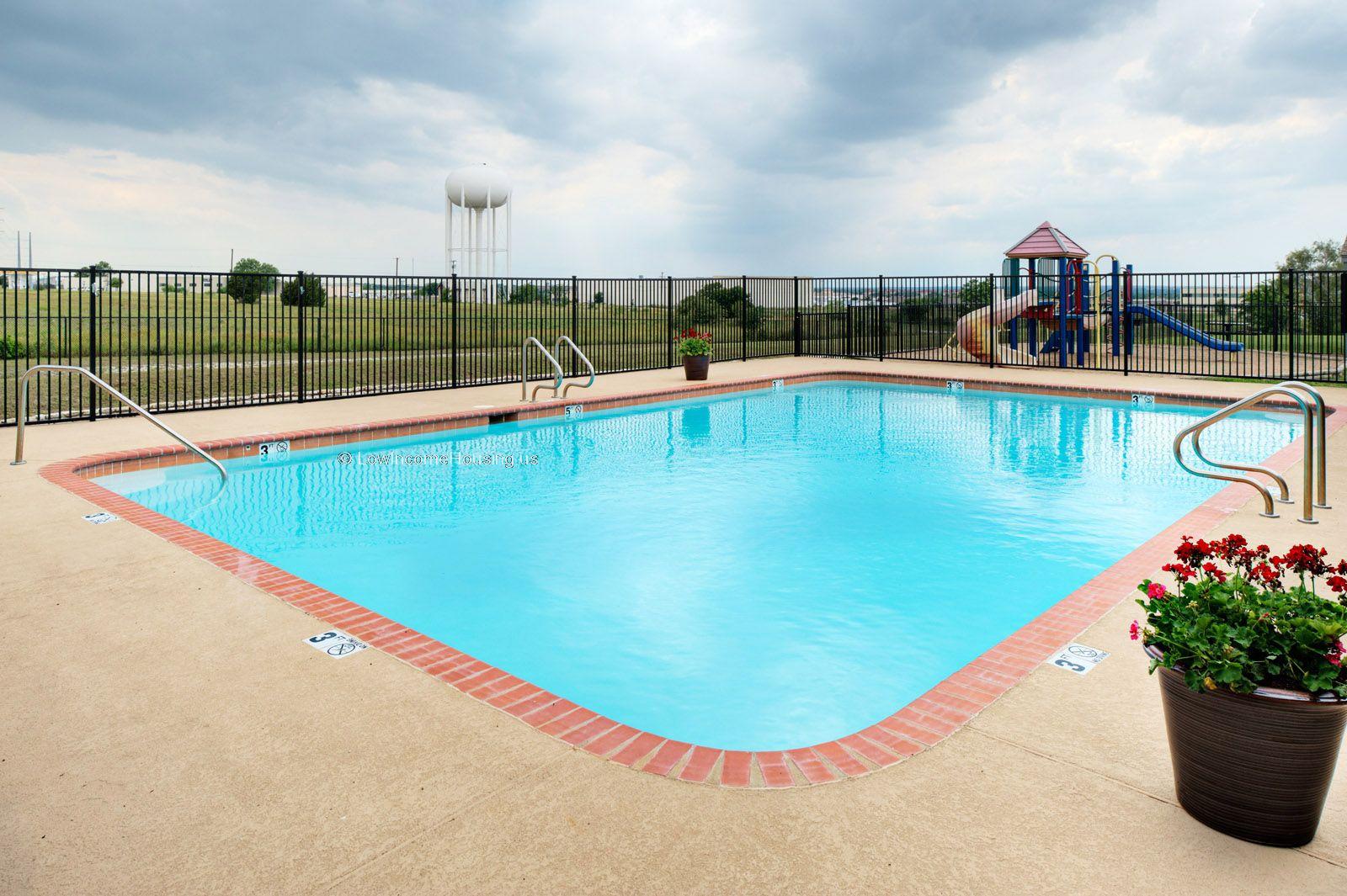 The only component what required any on-site assembly was the wrought iron fencing around the swimming pool. 