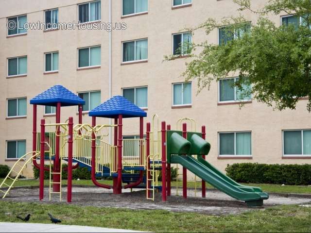 Senior Living Apartments with 28 apartments per housing block, recreation area installed for children 