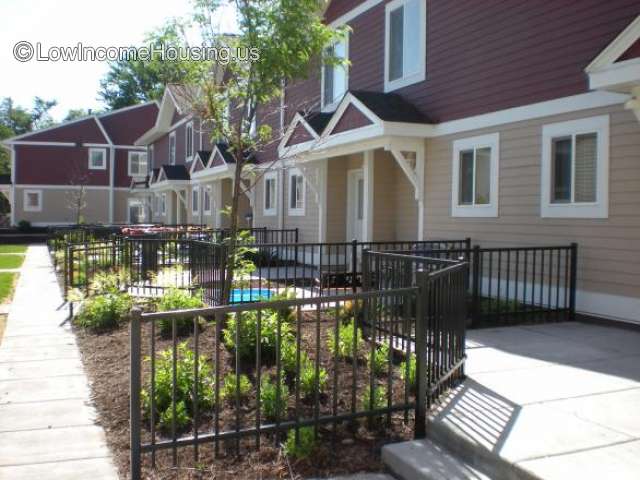 Two story apartment units with easy access to wading pool, large window units on first and second floors. 