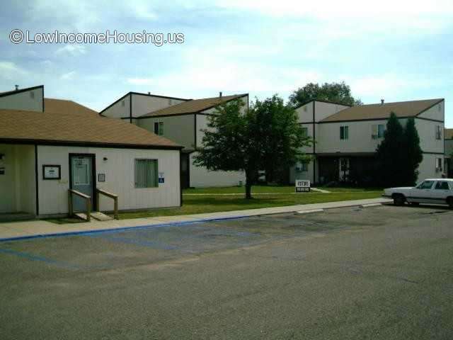 This is a photograph of several independent housing units.  Approximately 4 structures can be seen in the photograph.