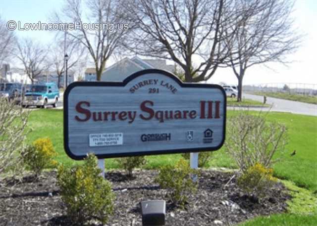 Entrance to Surrey Square Housing development.